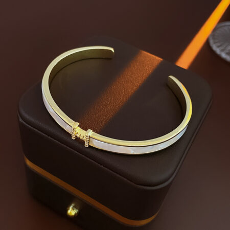 Letter open bracelet