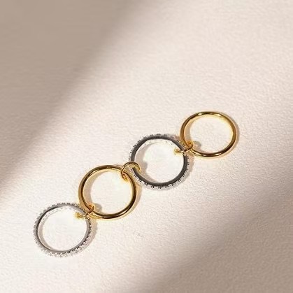 Stacked cubic zirconia ring